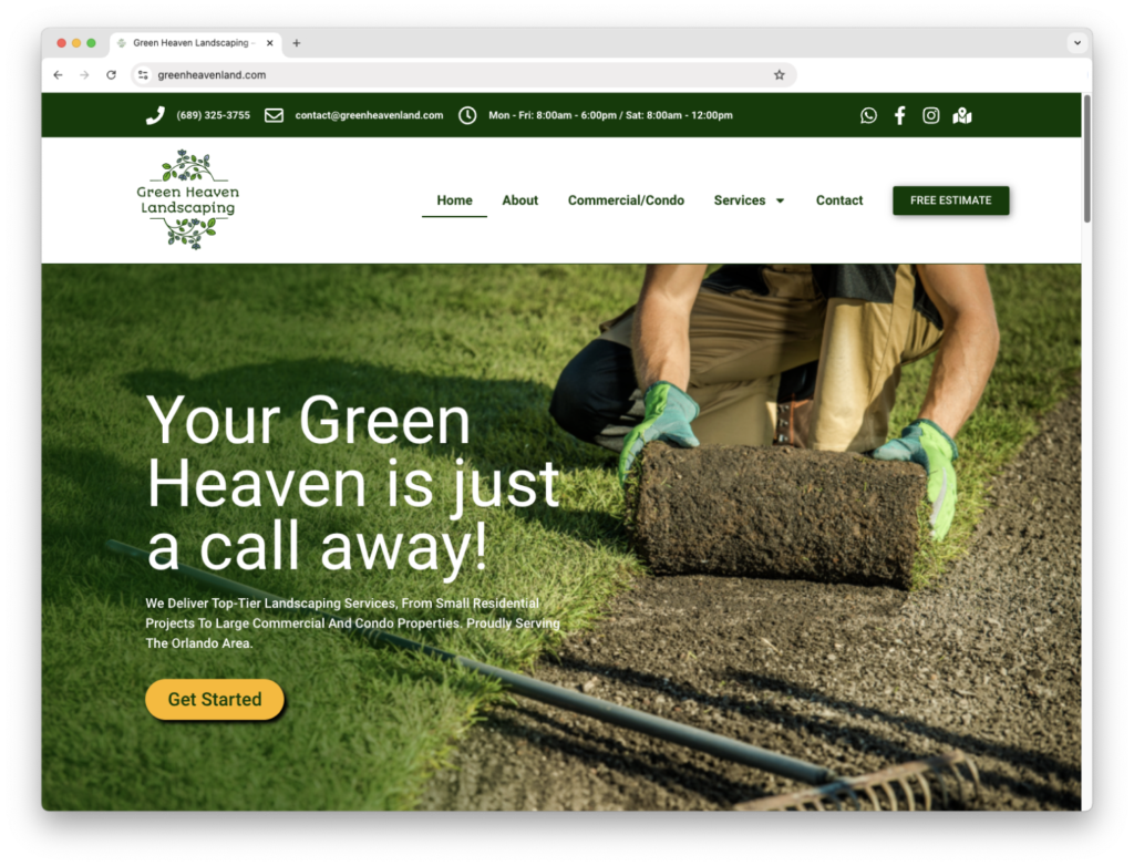 landscaping website